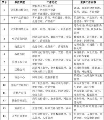 计算机应用技术专业毕业生工作岗位分析——核心方向 计算机技术开发